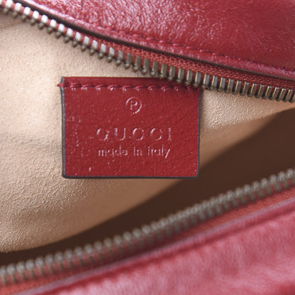 Gucci Glazed Calfskin Matelasse Heart Mini GG Marmont Round Shoulder Bag Romantic Cerise 6 of 11