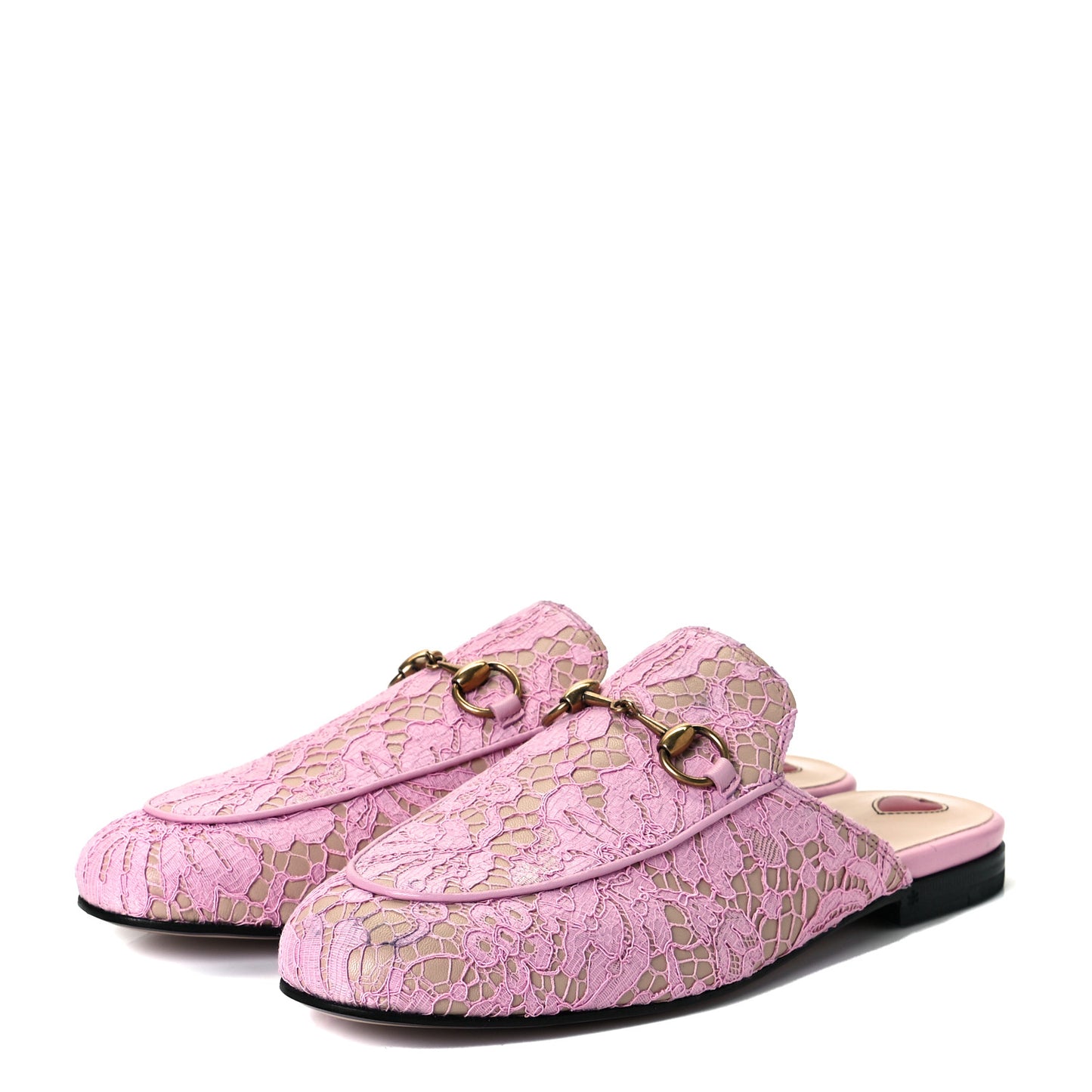 Lace Malaga Kid Womens Princetown Slippers 37 Sugar Pink Skin Rose