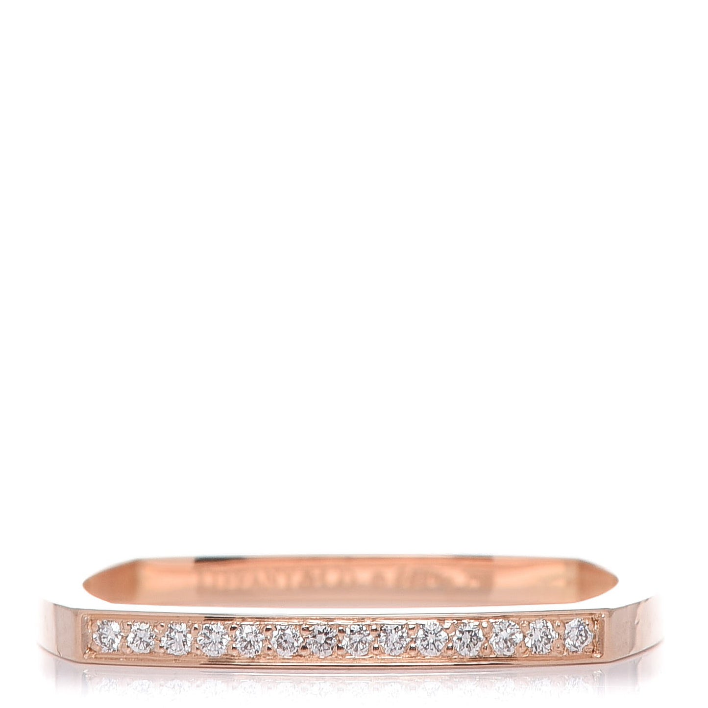 18K Rose Gold Diamond Frank Gehry Micro Ring 50 5.5