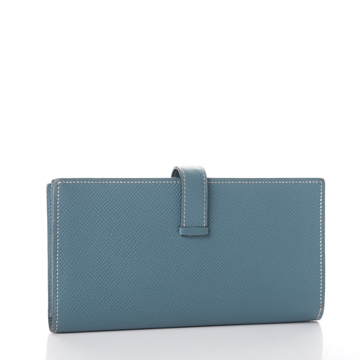 Hermes Epsom Bearn Wallet Blue Jean 3 of 7