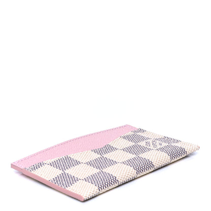 Louis Vuitton Damier Azur Daily Card Holder Rose Ballerine 3 of 4
