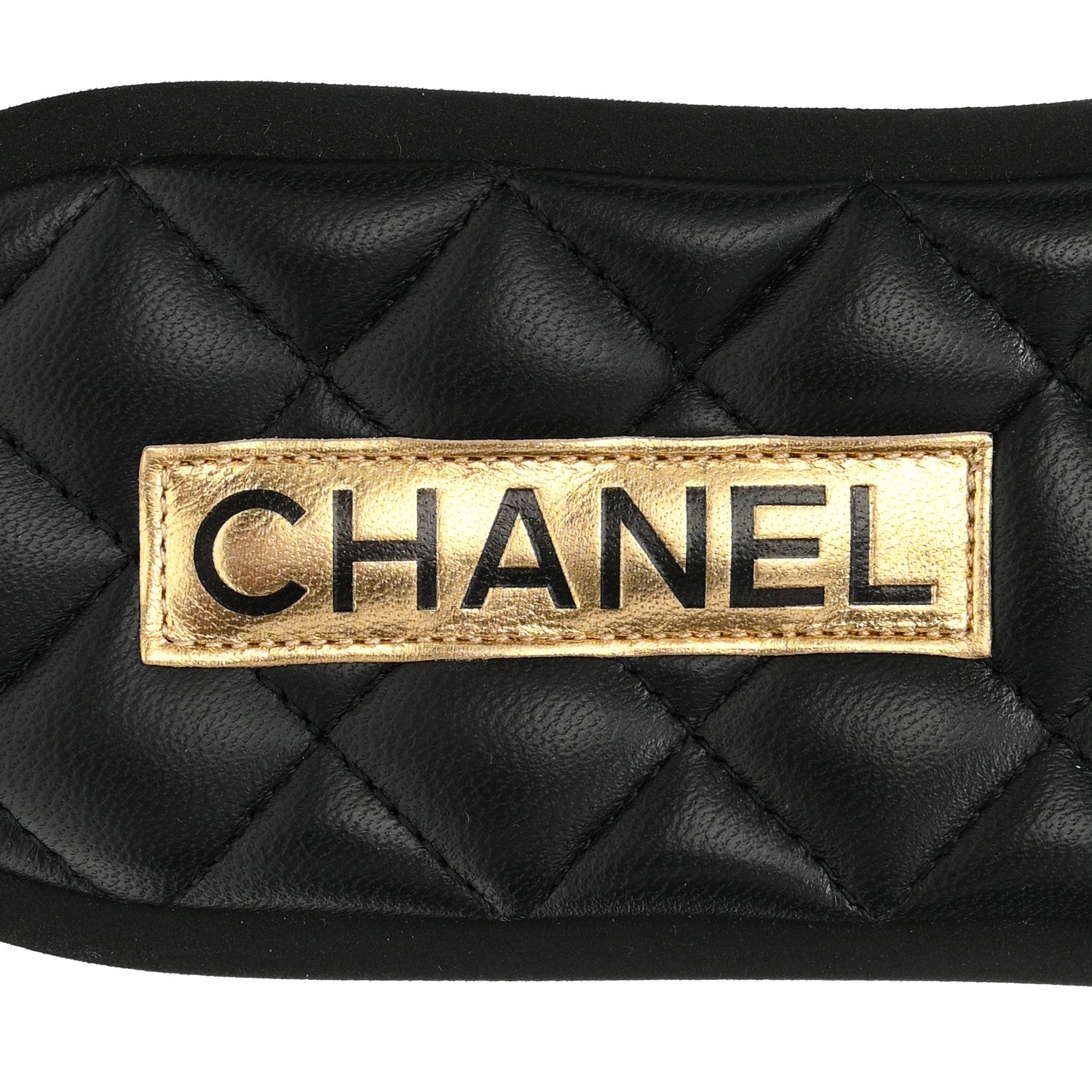 Chanel Lambskin Quilted Textured CC Mules Sandals 38.5 Black 8 of 10