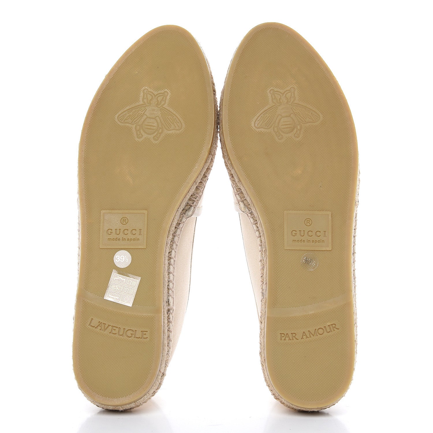 Gucci Canvas Logo Espadrilles 39.5 Greggio White 7 of 9