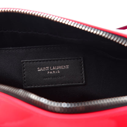 Saint Laurent Patent Calfskin Matelasse Monogram Lou Camera Bag Neon Pink 6 of 9
