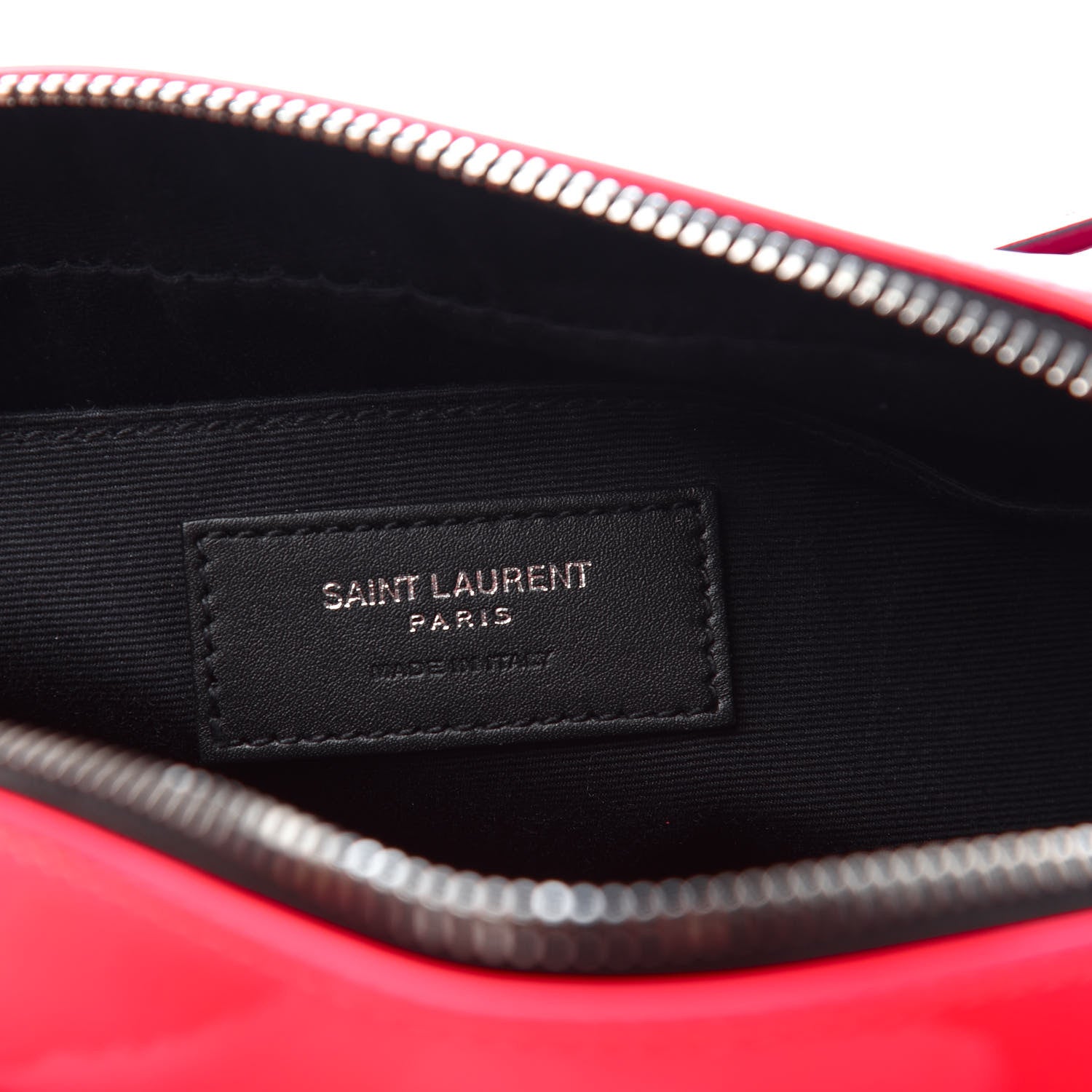 Saint Laurent Patent Calfskin Matelasse Monogram Lou Camera Bag Neon Pink 6 of 9