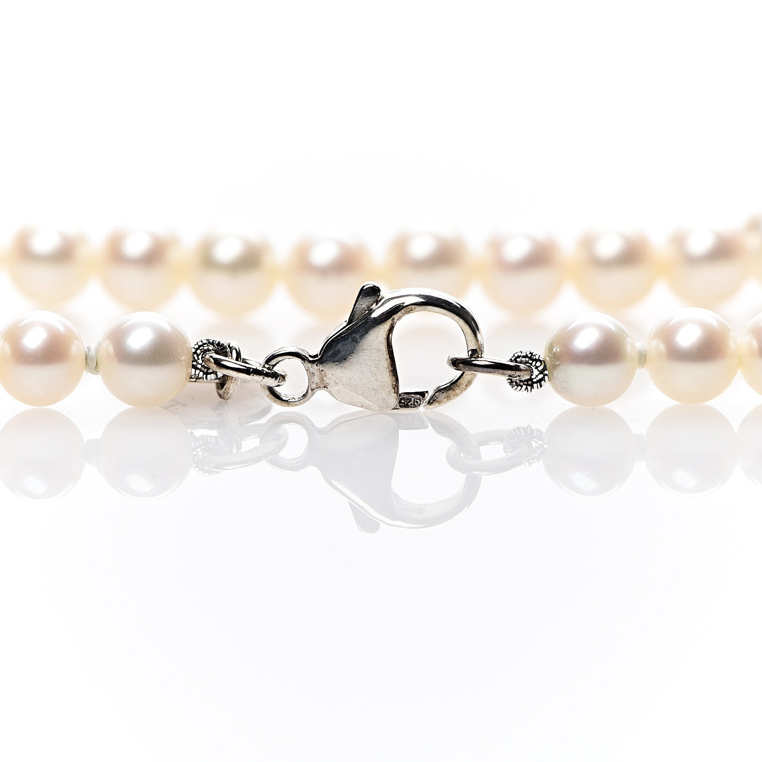 Tiffany Sterling Silver Freshwater Pearl 5-6mm Ziegfeld Necklace 6 of 6