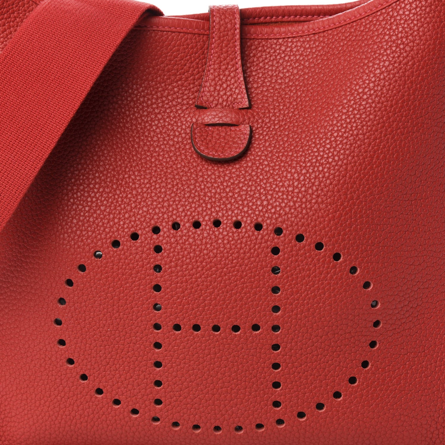 Hermes Taurillon Clemence Evelyne III PM Rouge Casaque 10 of 10