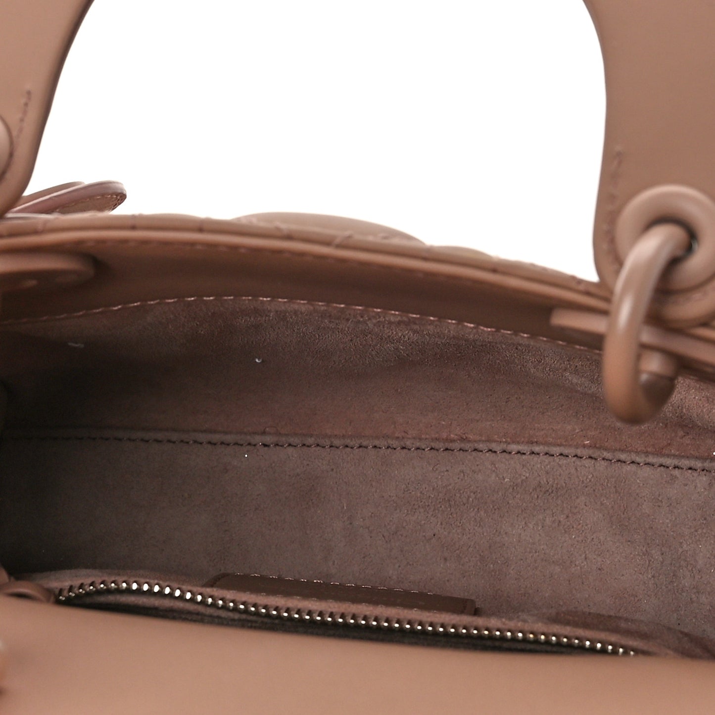 Ultra Matte Calfskin Cannage Mini Lady Dior Light Beige