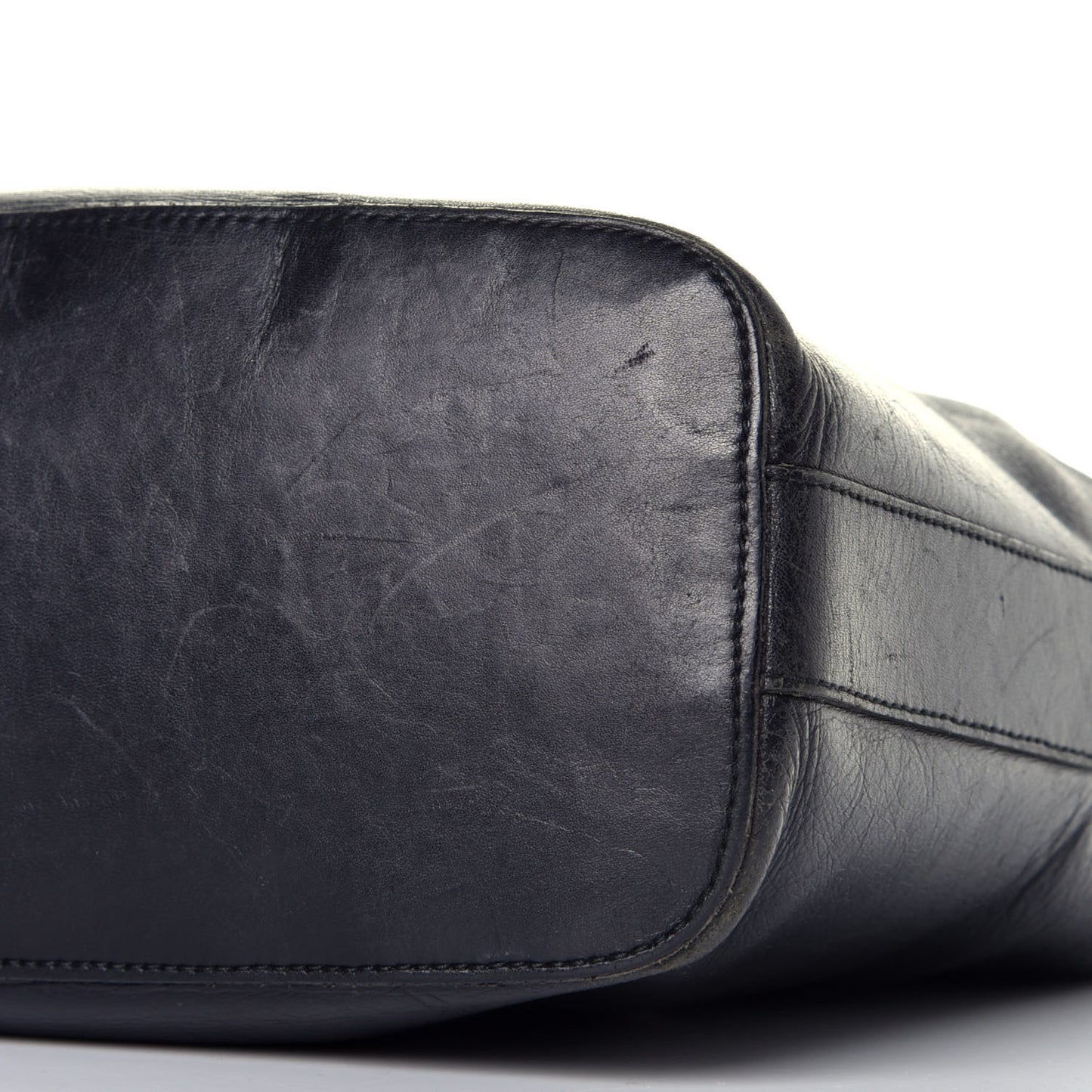Calfskin GG Small Clasp Hobo Black
