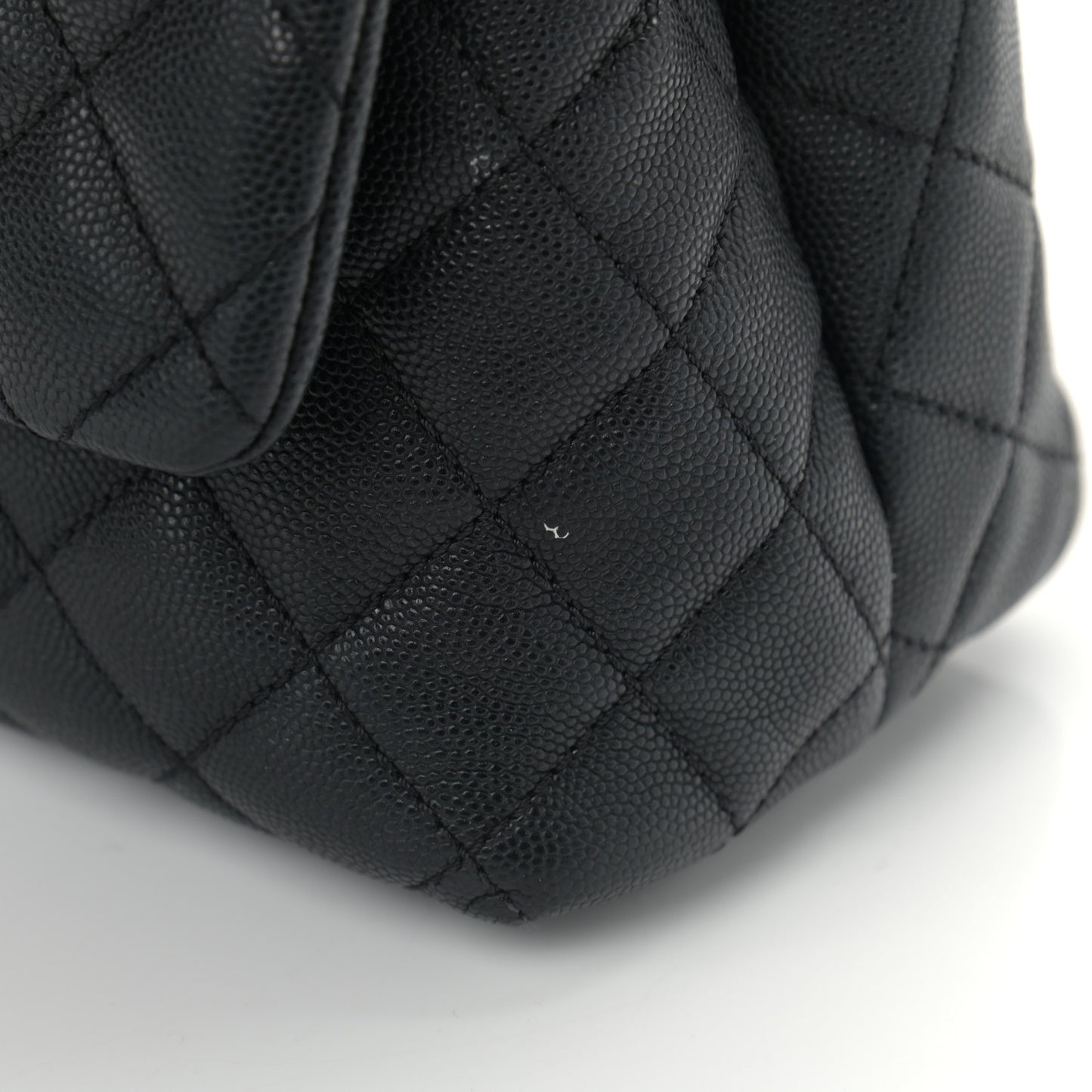 Caviar Quilted Small Coco Handle Flap Black