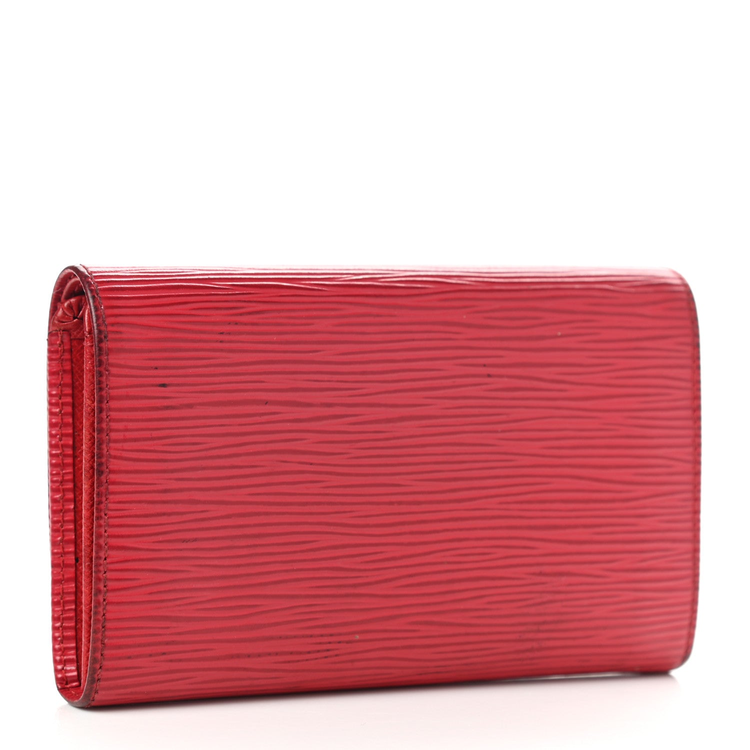 Louis Vuitton Epi Porte-Monnaie Billets Tresor Wallet Castillan Red 3 of 17