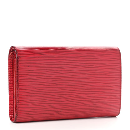Louis Vuitton Epi Porte-Monnaie Billets Tresor Wallet Castillan Red 3 of 17
