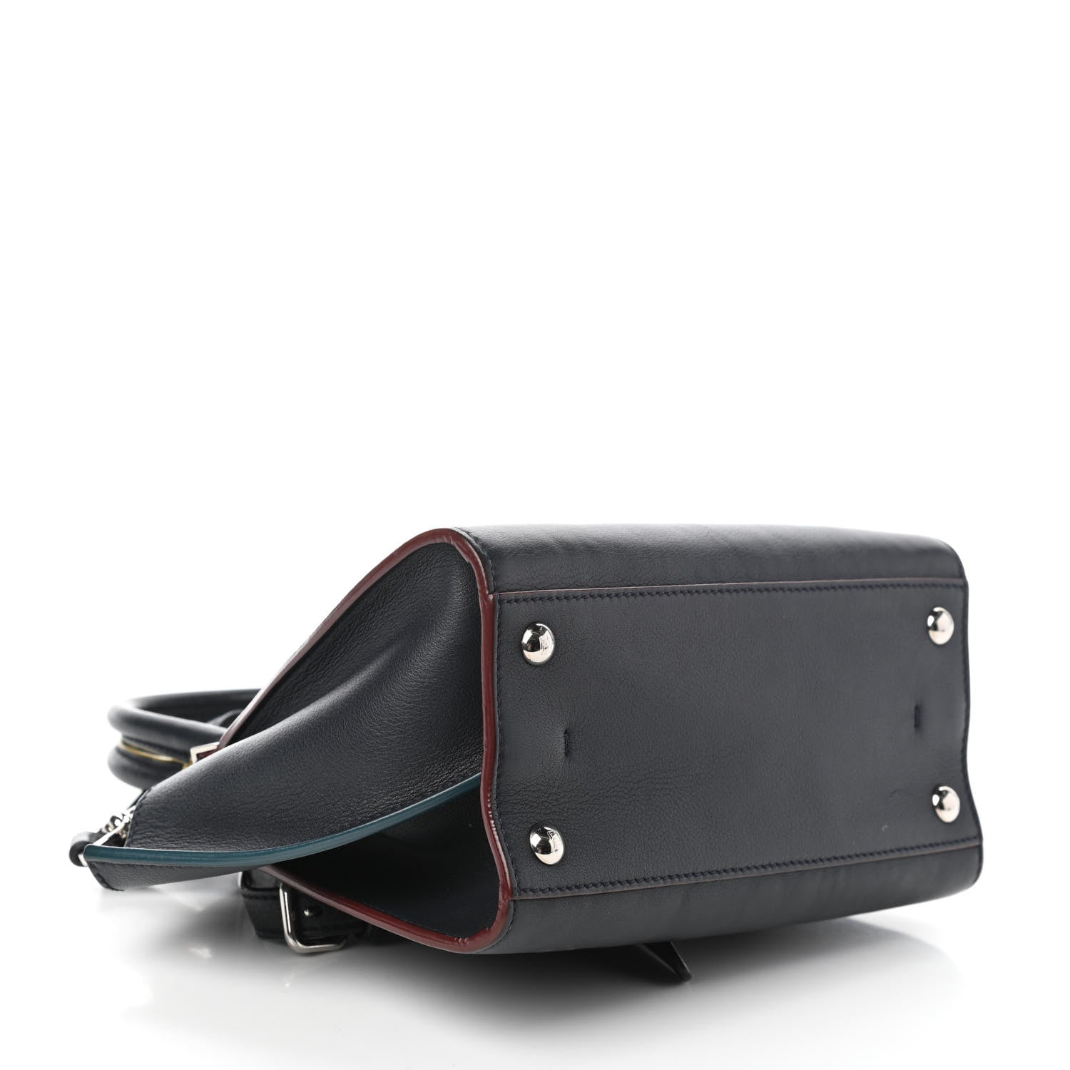 Fendi Vitello Dolce Mini 3jours Tote Blue Notte 4 of 9