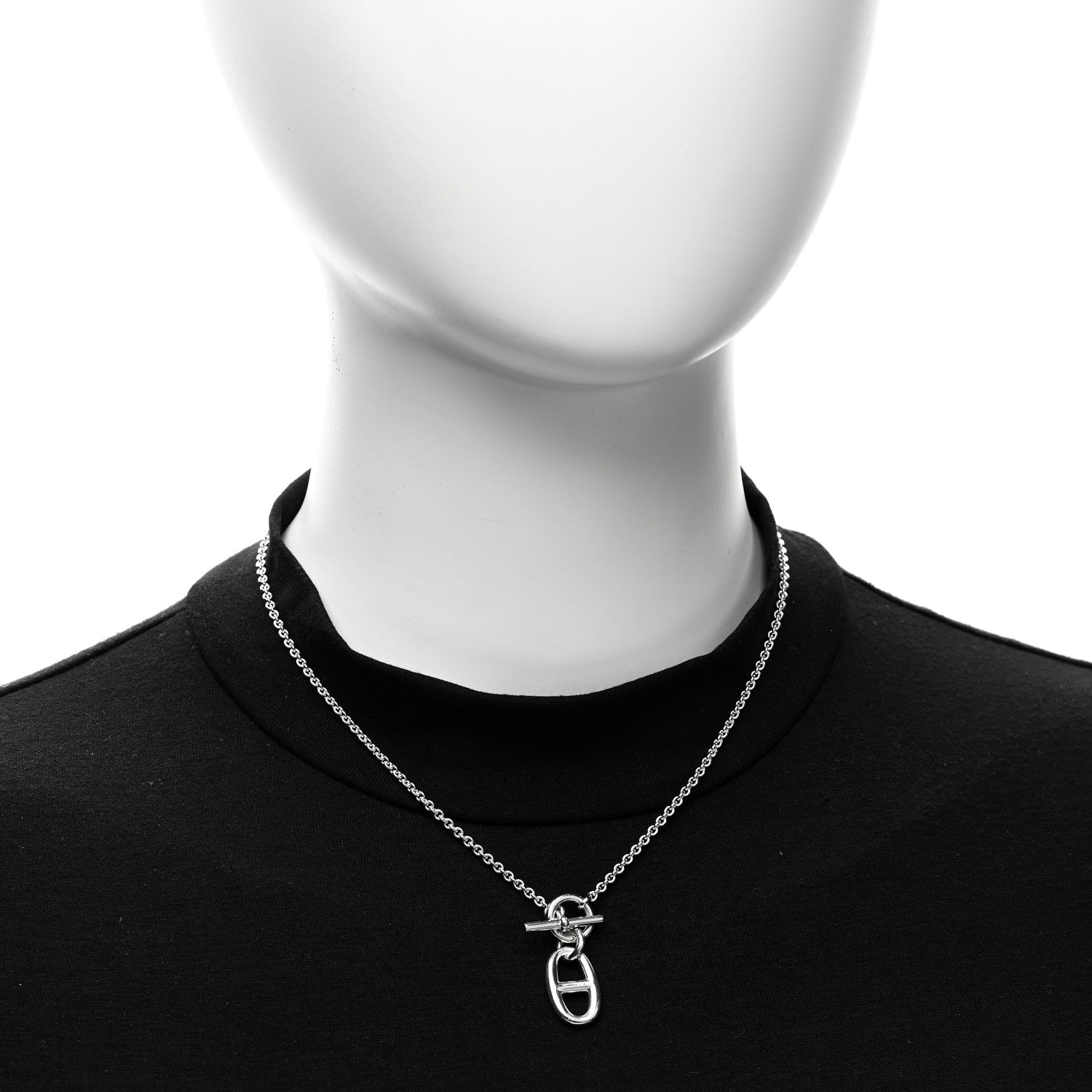 Hermes Sterling Silver Amulette Chaine d'Ancre Necklace 2 of 6