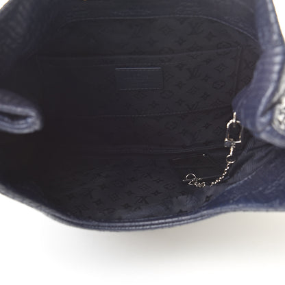 Louis Vuitton Calfskin Quilted Monogram Altair Clutch Navy 5 of 8