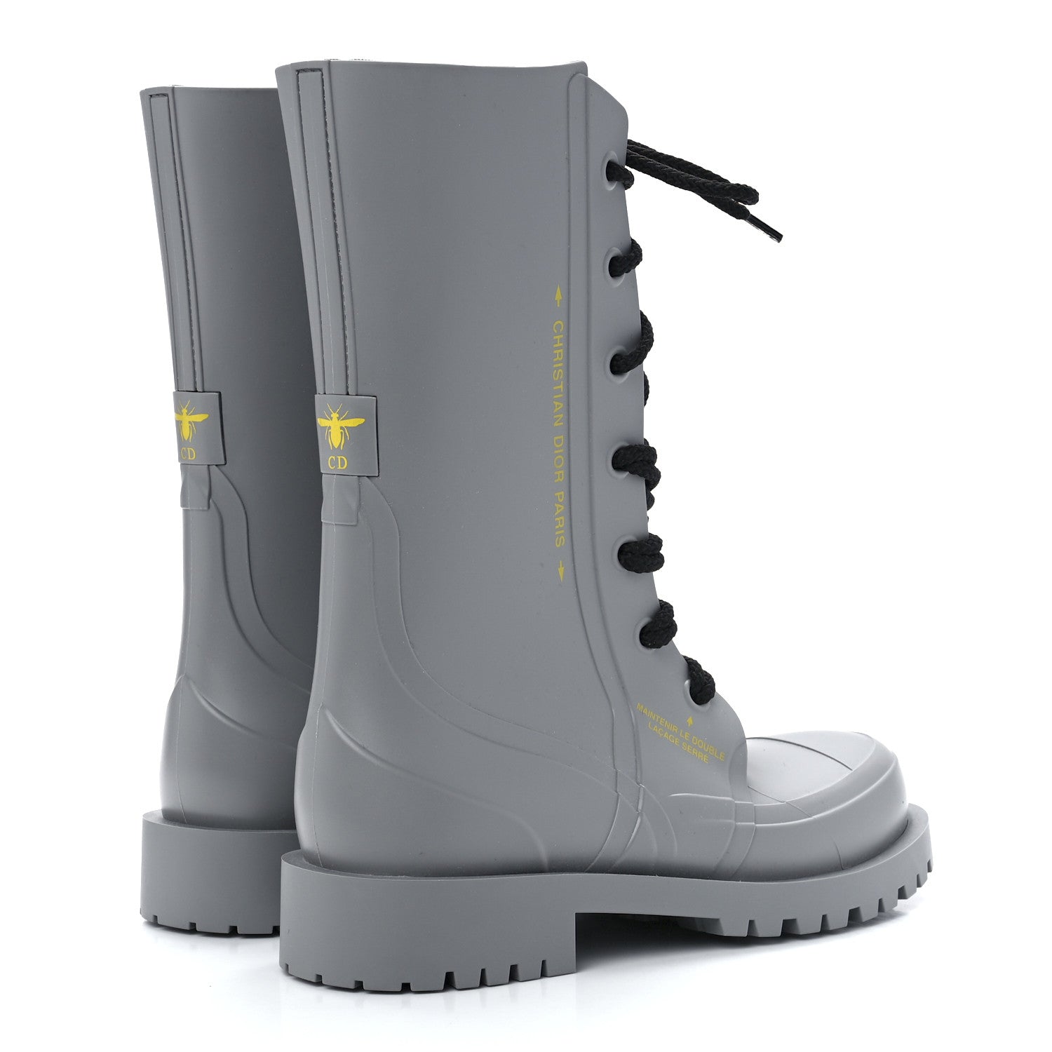 Christian Dior Rubber Diorcamp Low Boots 36 Grey Stone 4 of 10