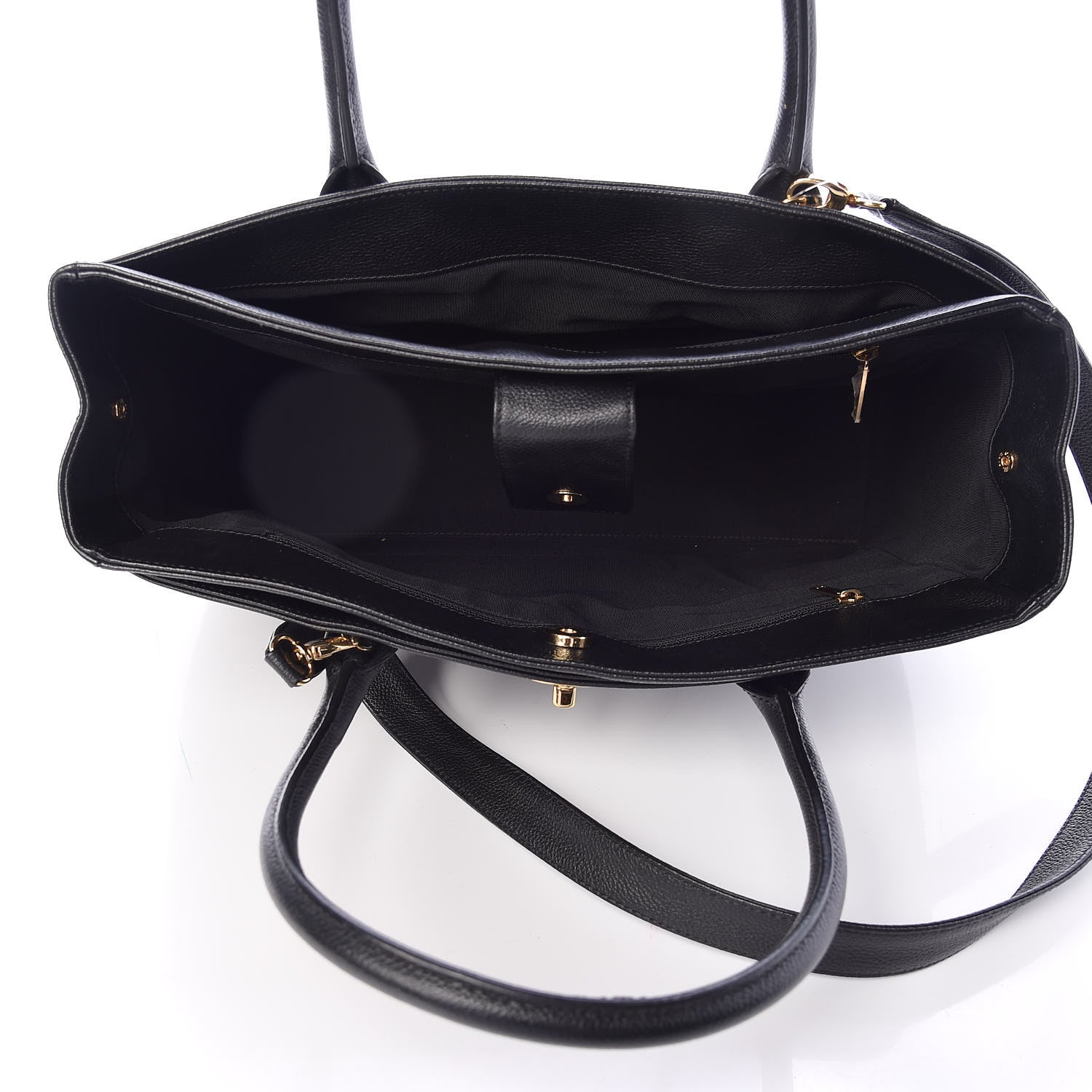 Chanel Calfskin Cerf Shopper Tote Black 5 of 11