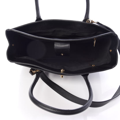 Chanel Calfskin Cerf Shopper Tote Black 5 of 11