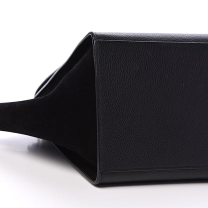 Celine Drummed Calfskin Suede Small Trapeze Black 8 of 9