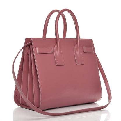 Saint Laurent Calfskin Small Sac De Jour Dark Rose 4 of 14