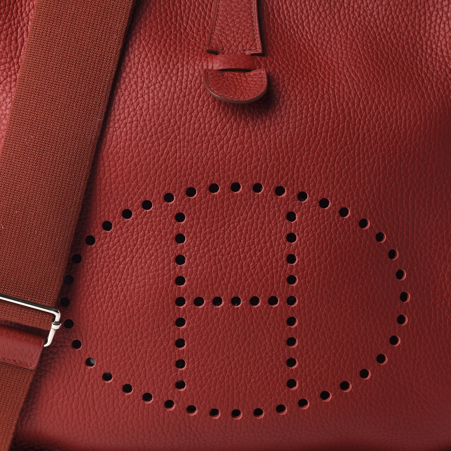 Hermes Taurillon Clemence Evelyne III GM Rouge Garance 12 of 12