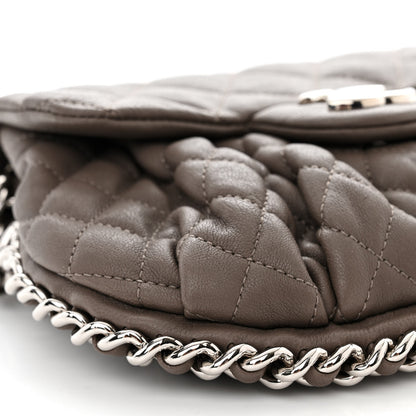 Chanel Washed Lambskin Quilted Mini Chain Around Flap Taupe 9 of 12