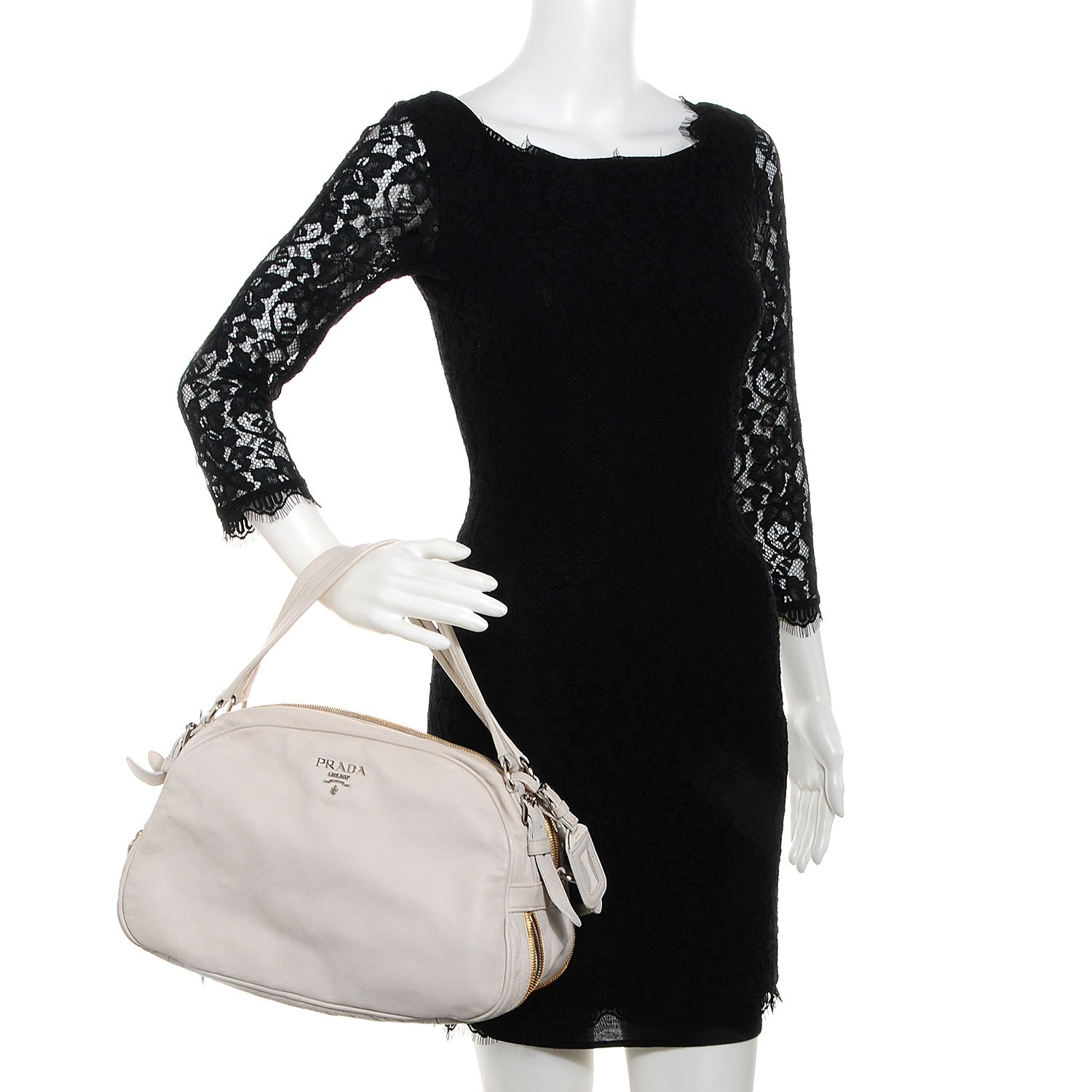 Prada Nappa Handbag Talco 2 of 10