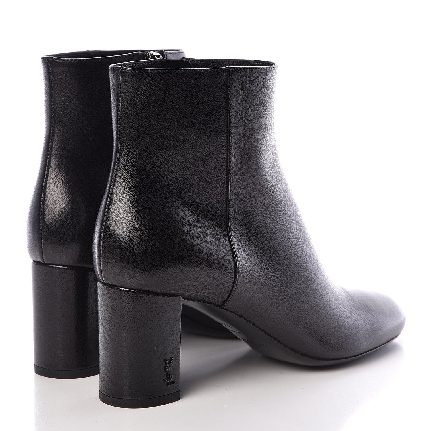 Saint Laurent Nappa Loulou Ankle Zip Boot 37.5 Black 4 of 10