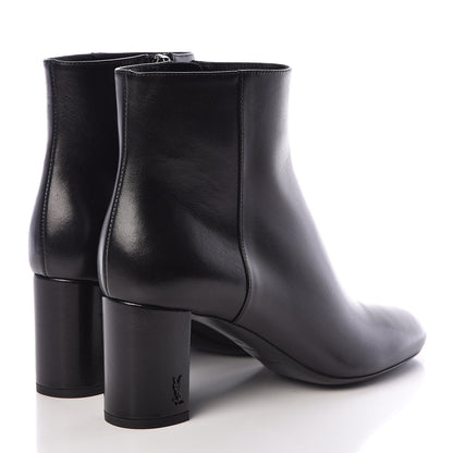 Saint Laurent Nappa Loulou Ankle Zip Boot 37.5 Black 4 of 10