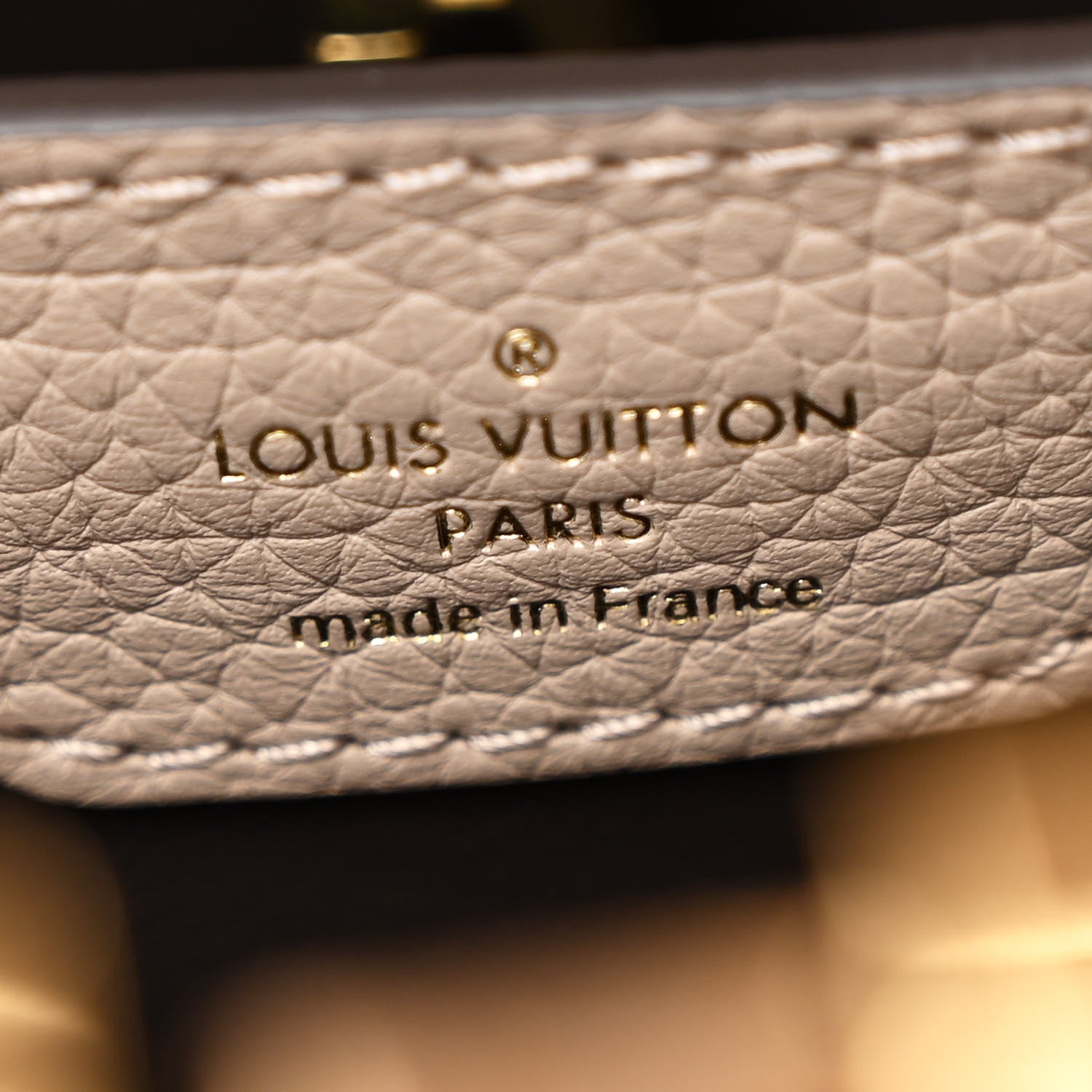 Louis Vuitton Taurillon Capucines BB Galet 7 of 10