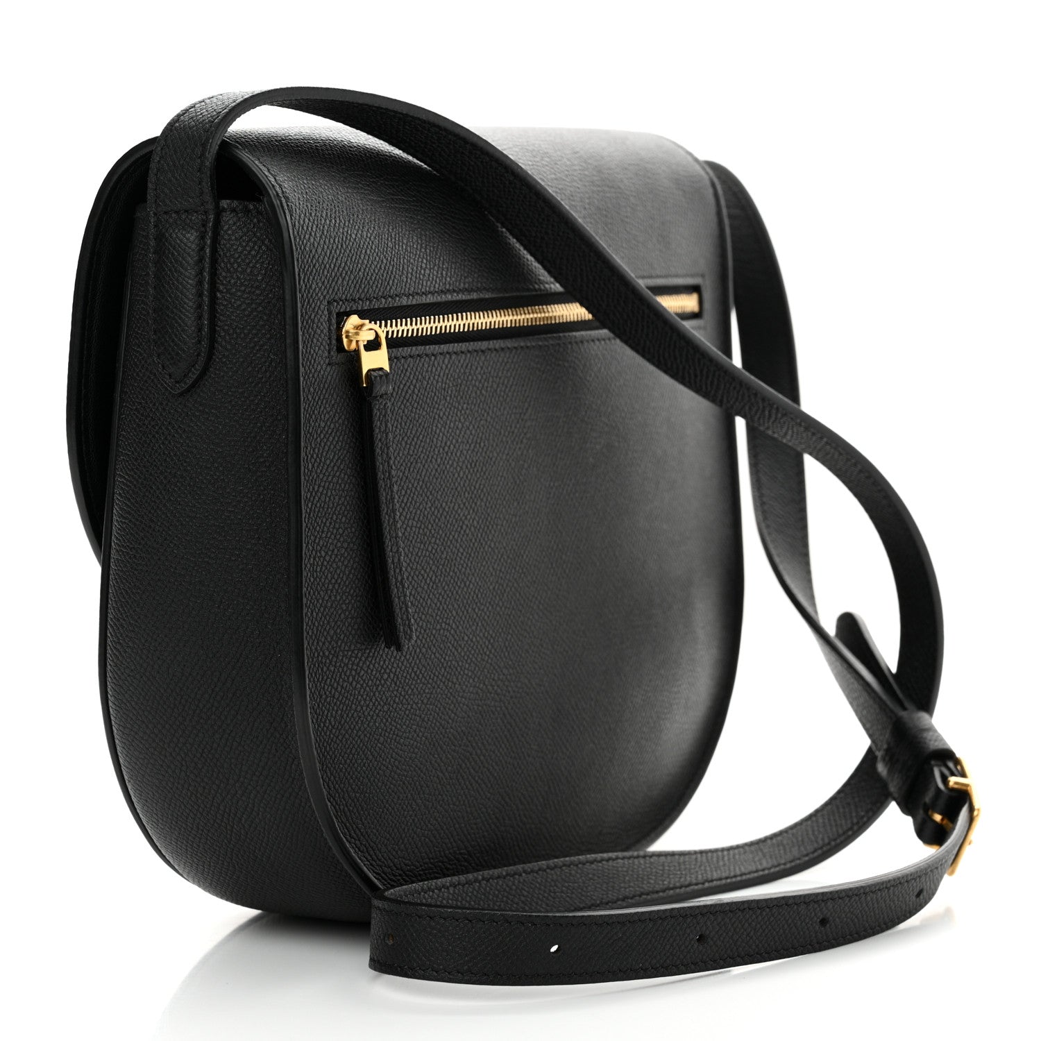 Celine Grained Calfskin Compact Trotteur  Black 3 of 12