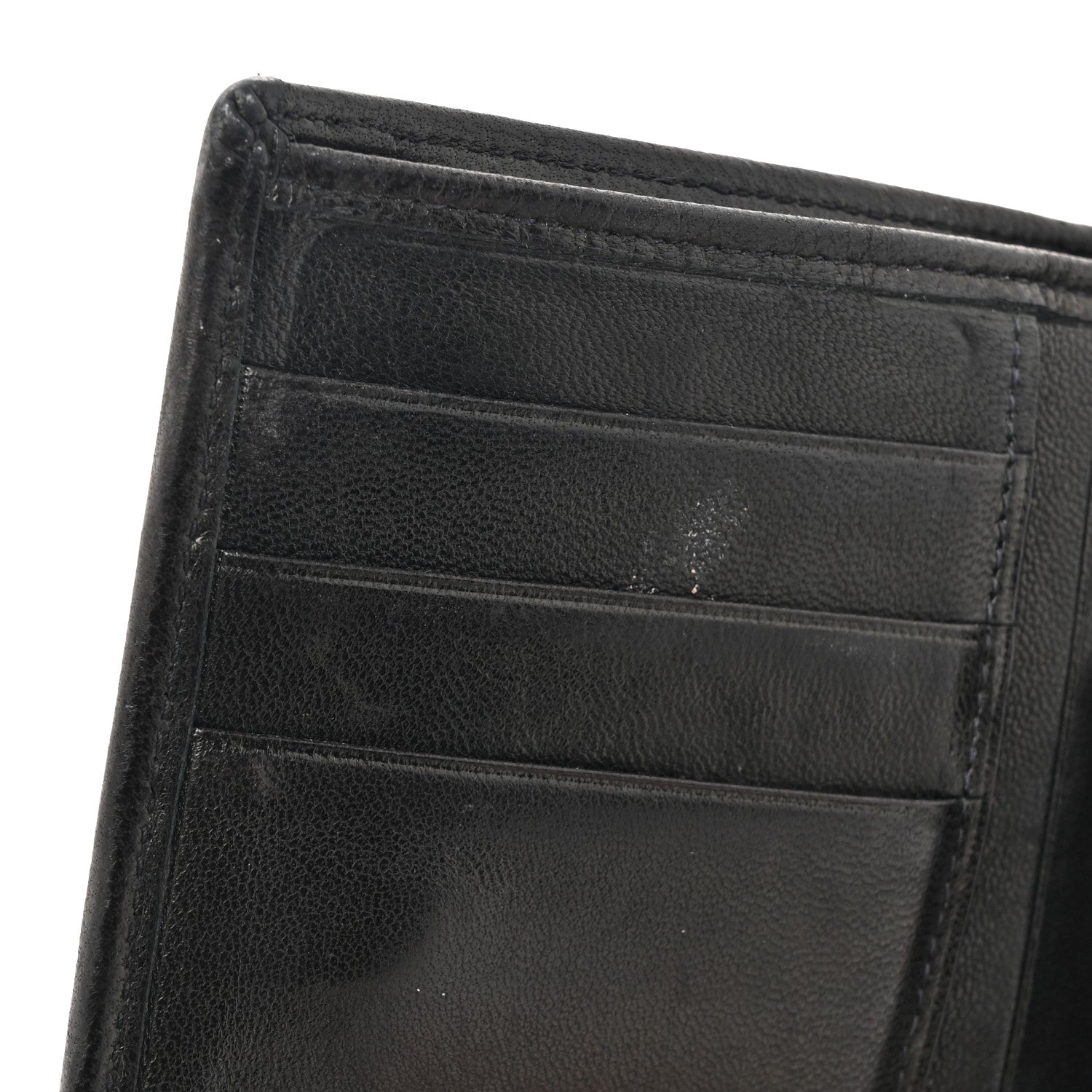 Chanel Lambskin Diamond Stitched Compact French Wallet Black 9 of 14
