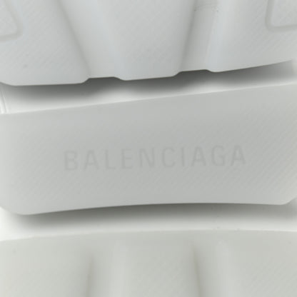 Balenciaga Ribbed Knit Womens Speed 2.0 Transparent Sole Sneakers 37 Baltic Grey White 6 of 8