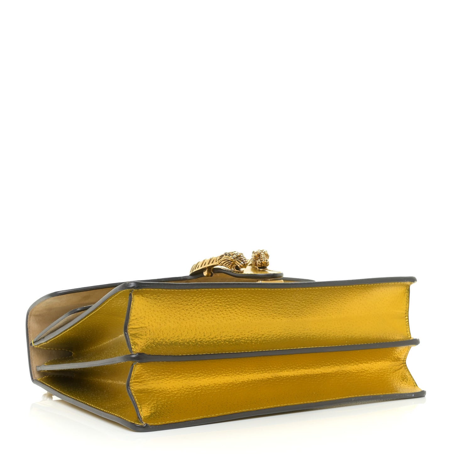 Metallic Calfskin Medium Dionysus Shoulder Bag Yellow
