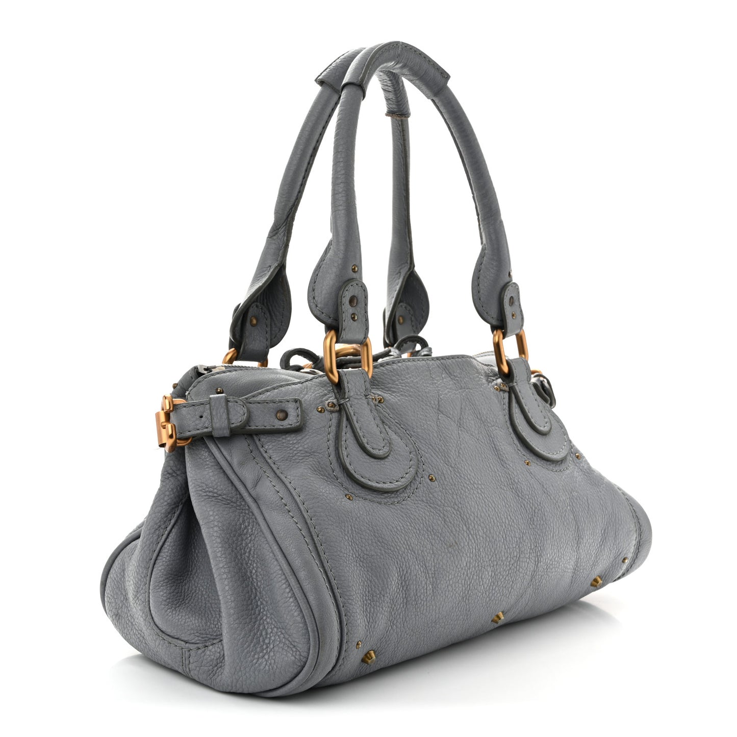 Calfskin Medium Paddington Satchel Blue