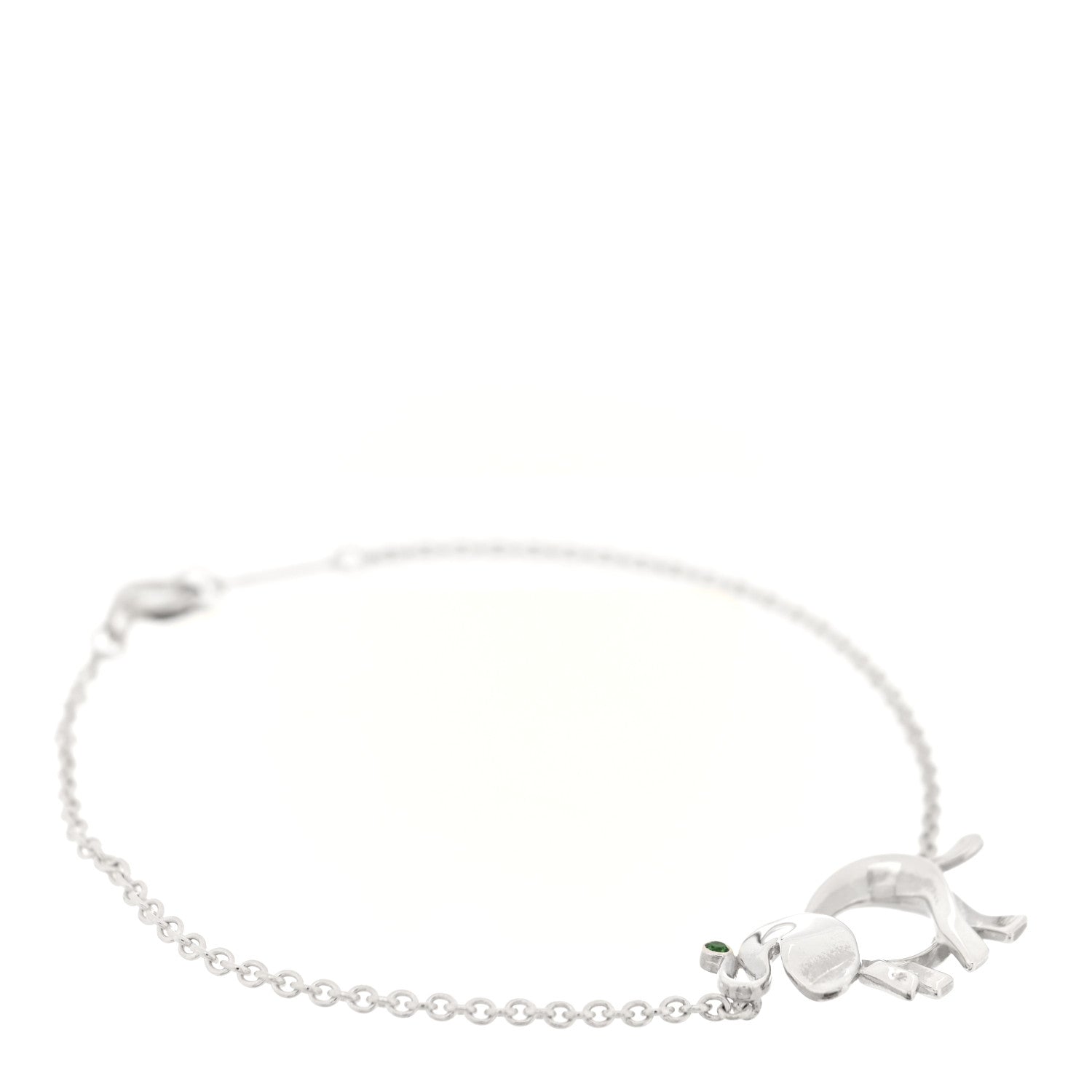 Tiffany Sterling Silver Tsavorite Save the Wild Elephant Bracelet 1 of 4