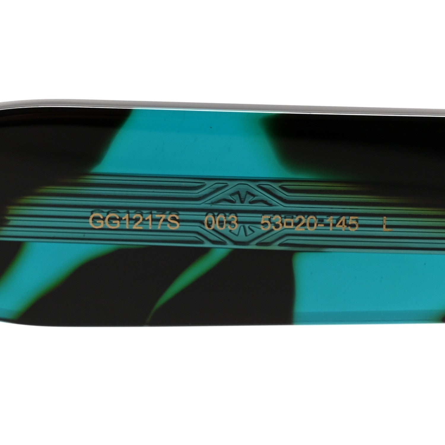 Gucci Acetate Square Frame Sunglasses GG1217S Havana Blue 6 of 7