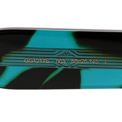 Gucci Acetate Square Frame Sunglasses GG1217S Havana Blue 6 of 7