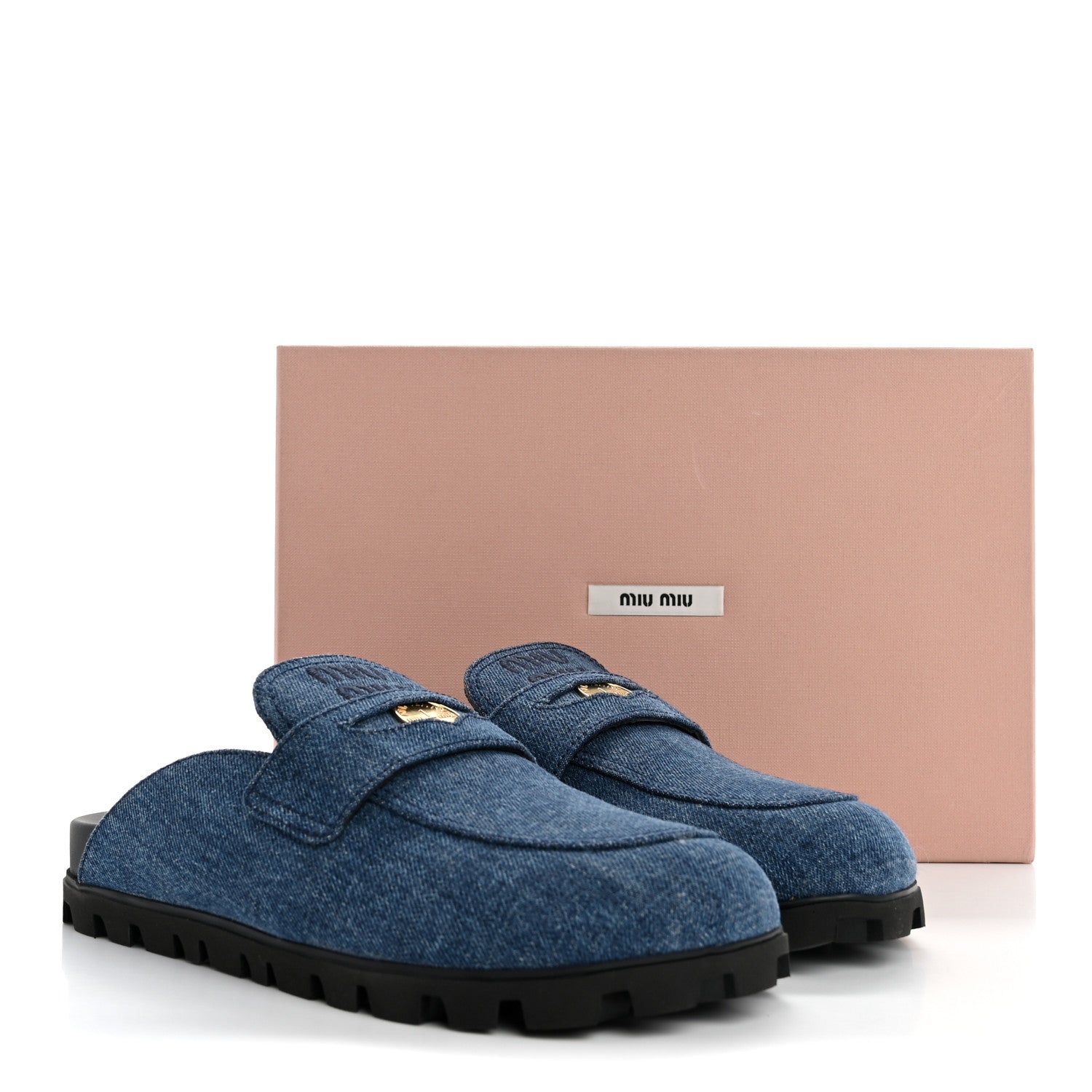 Miu Miu Denim Mules 37.5 Denim 14 of 14