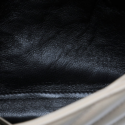 Saint Laurent Grain De Poudre Matelasse Chevron Monogram Chain Wallet Nude Powder 8 of 9