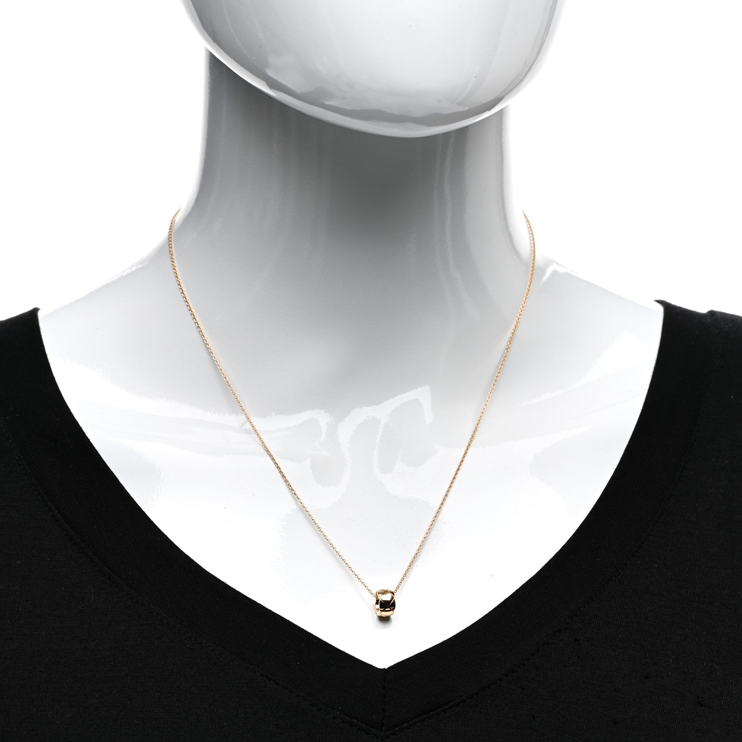 Chanel 18K Yellow Gold Coco Crush Round Pendant Necklace 2 of 5