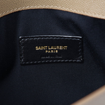 Saint Laurent Grain De Poudre Uptown Pouch Dark Latte 6 of 8