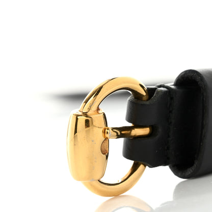 Gucci Calfskin Horsebit Buckle Belt 95 38 Black 7 of 7