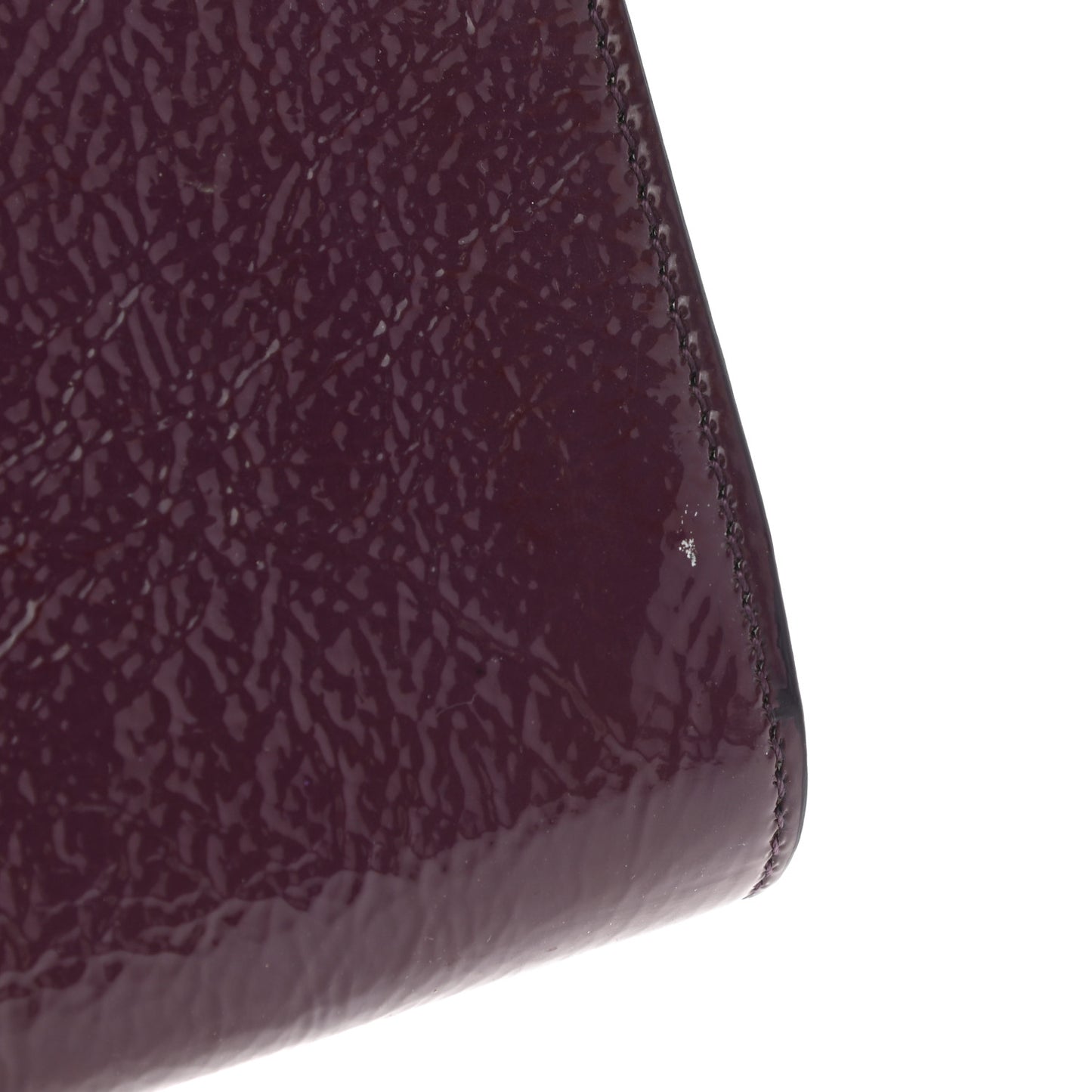 Textured Patent Monogram Large Belle De Jour Clutch Purple