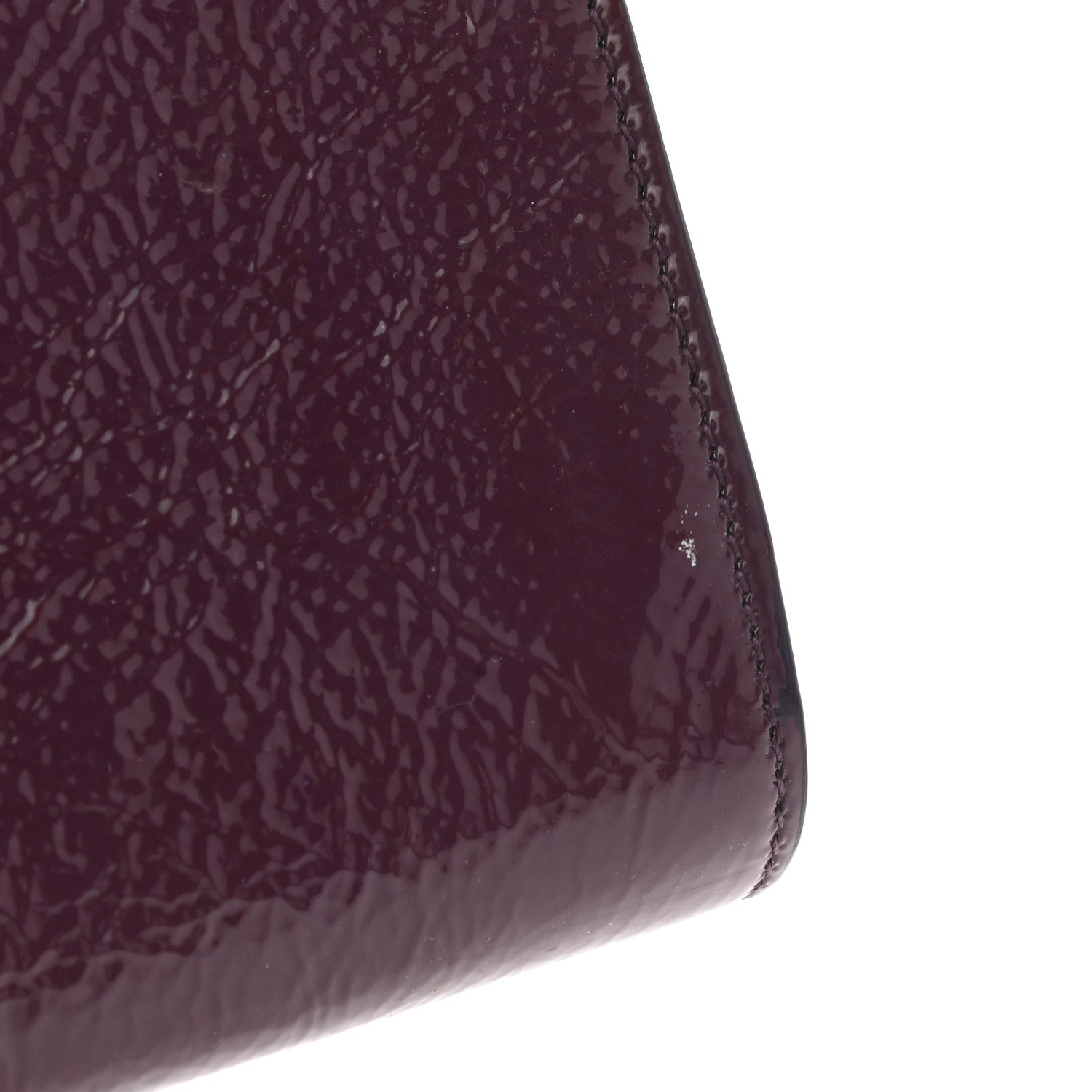 Saint Laurent Textured Patent Monogram Large Belle De Jour Clutch Purple 8 of 8