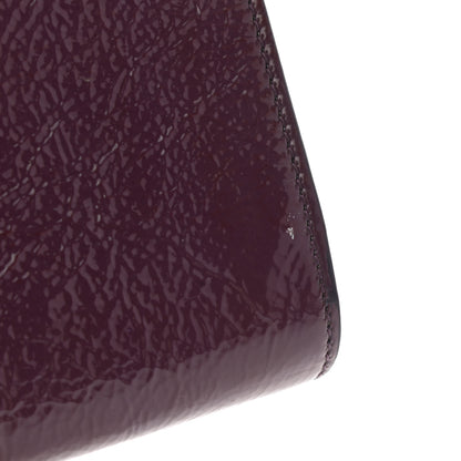 Saint Laurent Textured Patent Monogram Large Belle De Jour Clutch Purple 8 of 8