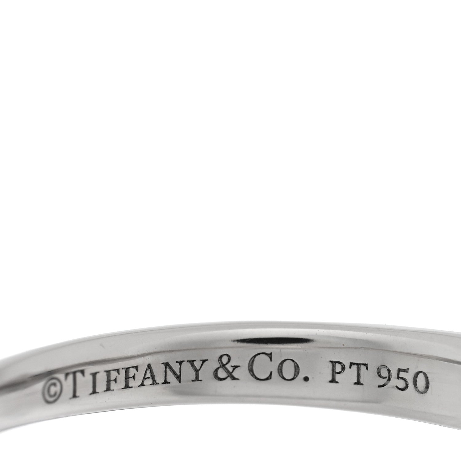 Tiffany Platinum Diamond .21ct Solitaire Engagement Ring 42 2.5 4 of 5