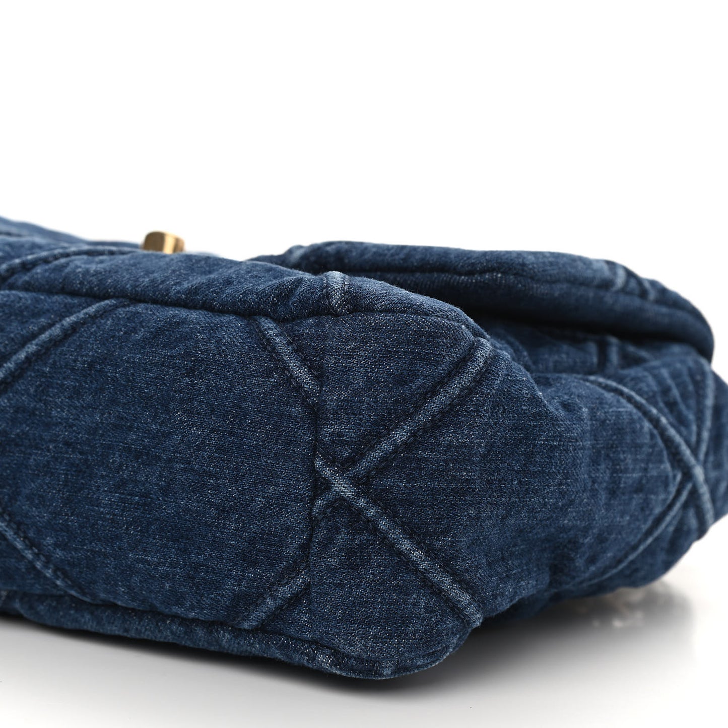 Denim Quilted Medium Chanel 19 Flap Blue