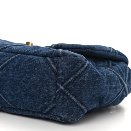 Chanel Denim Quilted Medium Chanel 19 Flap Blue 10 of 11