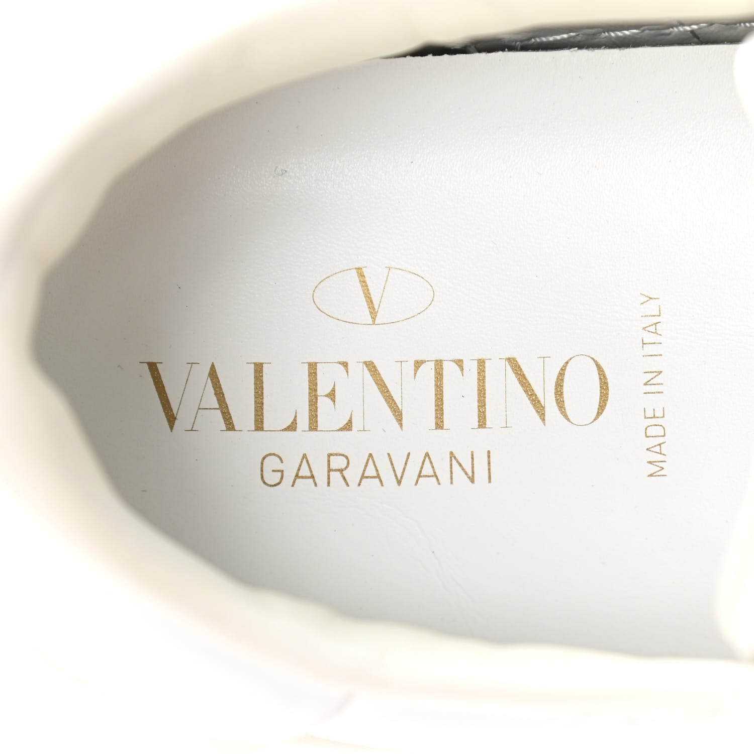 Valentino Garavani Calfskin Rockstud Open Sneakers 39.5 White Rose Gold 9 of 9